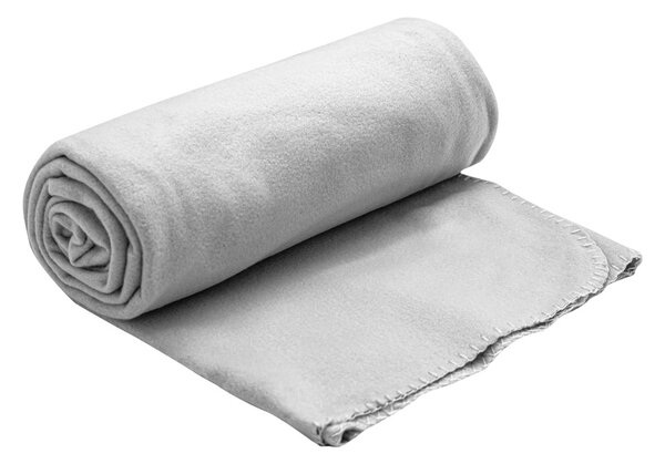 Fleecová deka světle šedá 160x200 cm