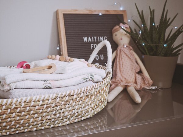 Ahojbaby Přebalovací košík pro miminko Smart Basket natural