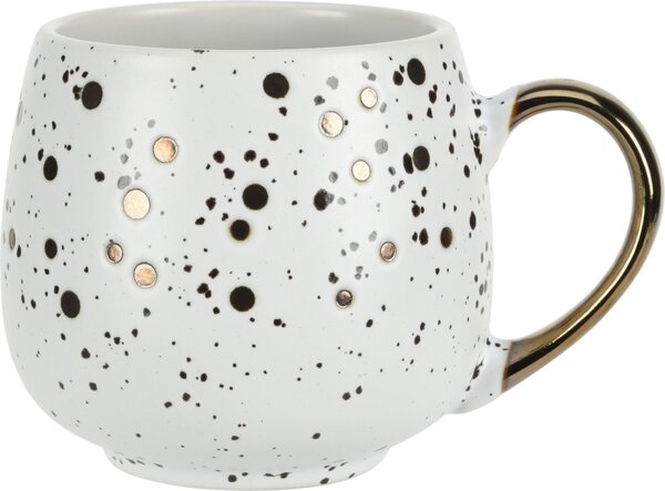 Hrnek Dots metal bílý 400 ml