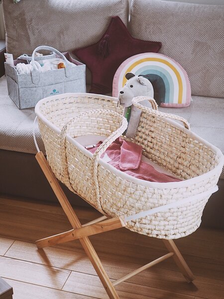 Ahojbaby Stojan na Mojžíšův košík pro miminko Smart White