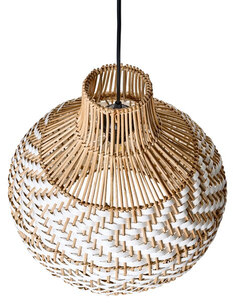 Závěsná lampa YAUCO Ratan Bílá