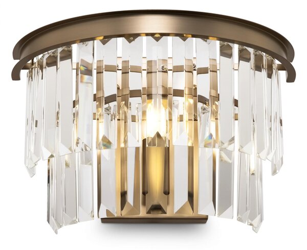 Maytoni Závěsné LED křišťálové svítidlo REVERO, Ø 50 cm, 7xE14, Barva: Mosaz