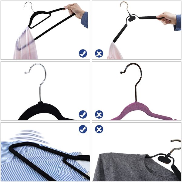 SONGMICS Ramínka na šaty černá 45 cm 20 ks