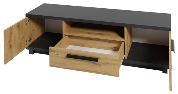TV stolek DELAWARE - dub artisan / matný černý