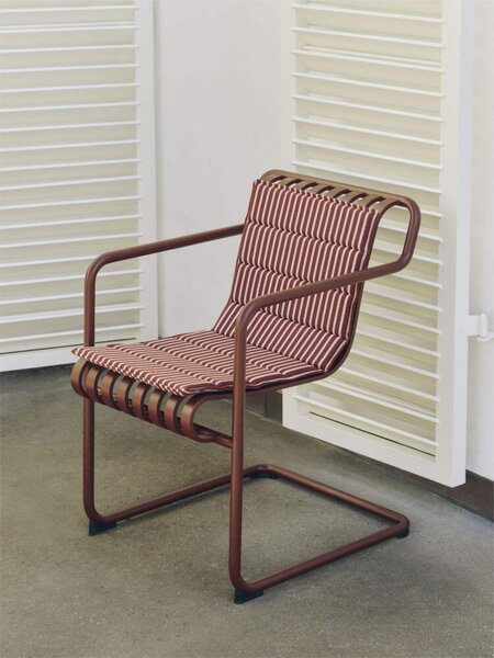 HAY Skládací textilní podsedák Terrazza, terracotta bold stripe