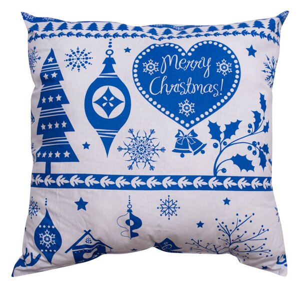 Dekorační polštářek Vánoce modré 40 x 40 cm