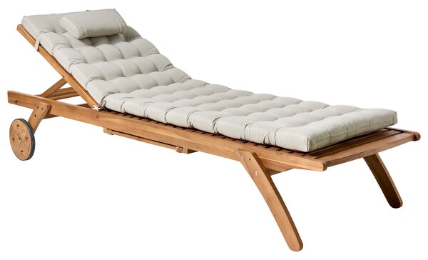 Polstr na zahradní lehátko CESANA PREMIUM 192 x 56 cm Taupe