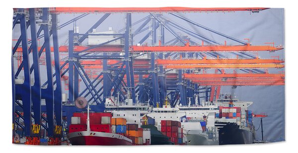 Sablio Ručník Lodě v přístavu - 50x100 cm