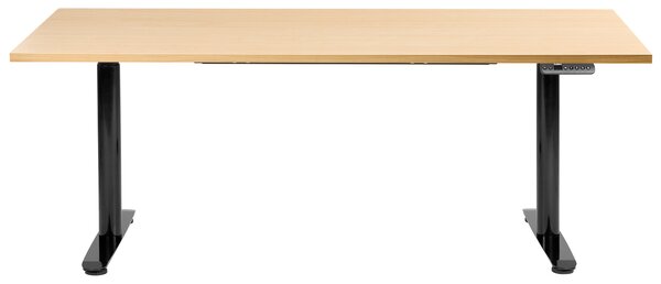 Elektricky výškově nastavitelný pracovní stůl DESTINAS Černá/Světle hnědá 180 cm 72 cm