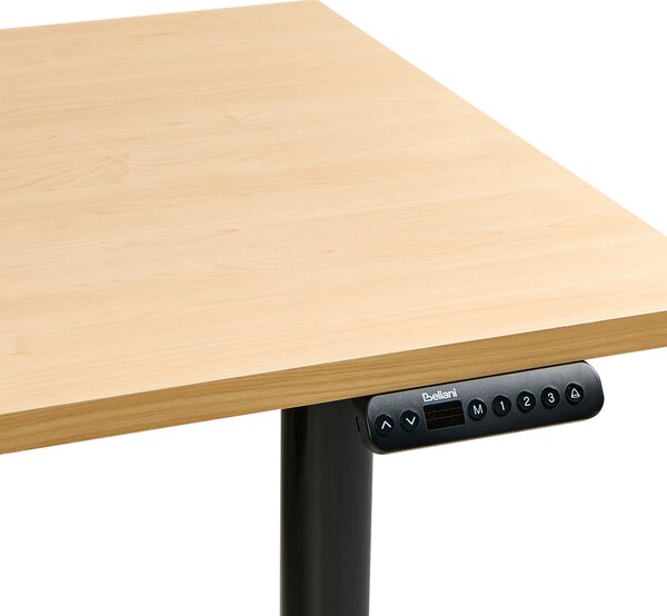Elektricky výškově nastavitelný pracovní stůl DESTINAS Černá/Světle hnědá 120 cm 72 cm