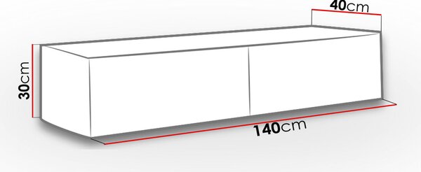 Televizní stolek 140 cm ASHTON - dub wotan
