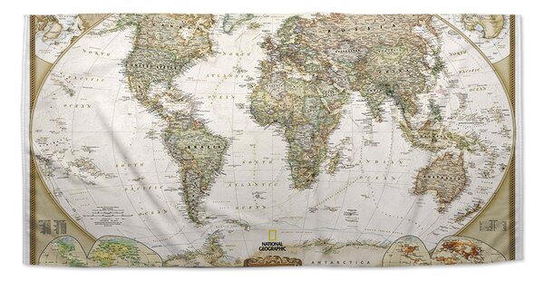 Ručník SABLIO - Mapa světa 30x50 cm