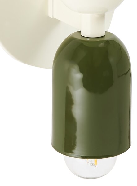Sada 2 nástěnných lamp TOPI Kov Krémově bílá