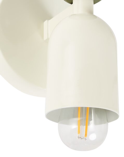Sada 2 nástěnných lamp TOPI Kov Krémově bílá