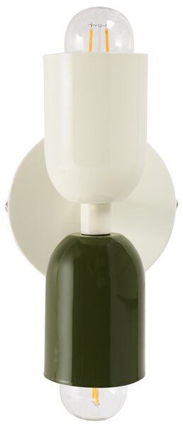 Sada 2 nástěnných lamp TOPI Kov Krémově bílá