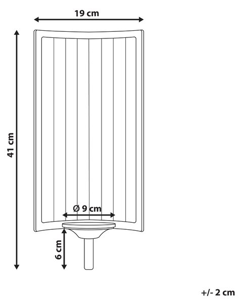Nástěnný svícen SOBREDA Kov 41 cm Zlatá