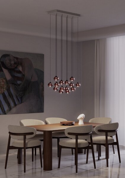 Redo Závěsné LED svítidlo IRIDES, 5W, Ø 150 mm Barva: Dichroická, Teplota světla: 3000K - teplá bílá