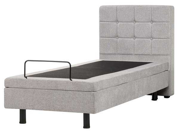 Polohovací postel Tkanina DUKE 80 x 200 cm Světle šedá
