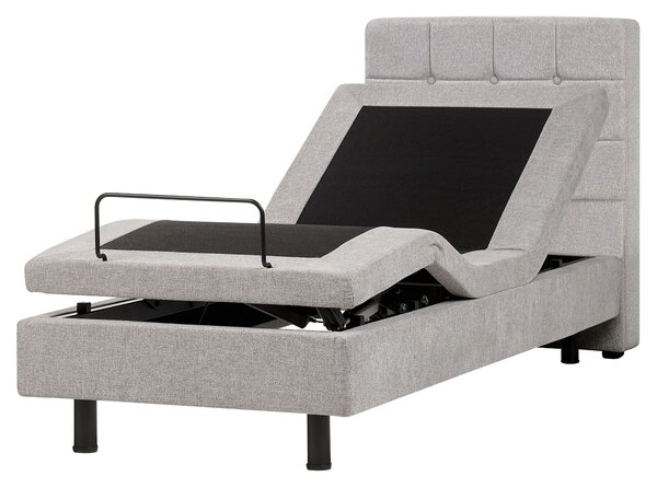 Polohovací postel Tkanina DUKE 80 x 200 cm Světle šedá