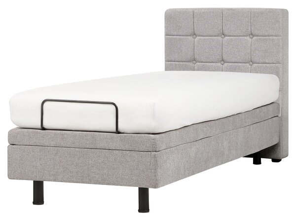Polohovací postel Tkanina DUKE 80 x 200 cm Světle šedá