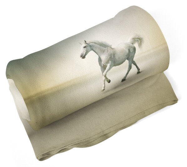 Deka SABLIO - Bílý kůň 2 150x120 cm