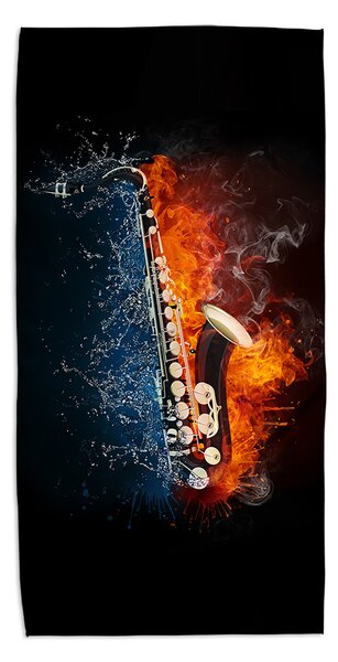 Ručník SABLIO - Ohnivý saxofon 30x50 cm