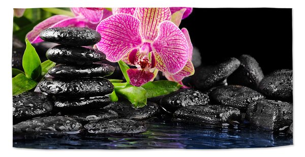 Ručník SABLIO - Orchidej na kamenech 30x50 cm