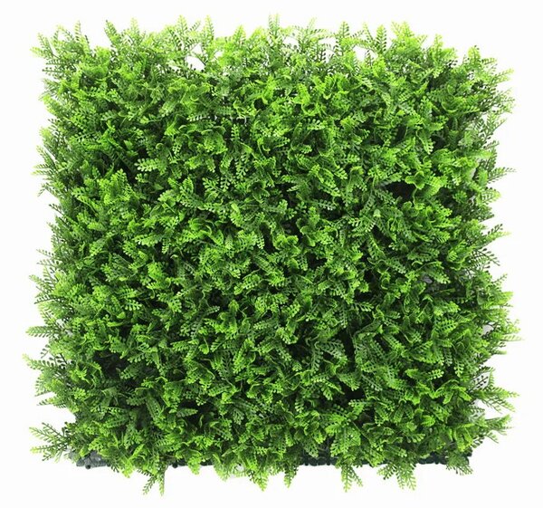 Umělý živý plot ASPLENIUM třída nehořlavosti B, 4ks dílce 50x50cm