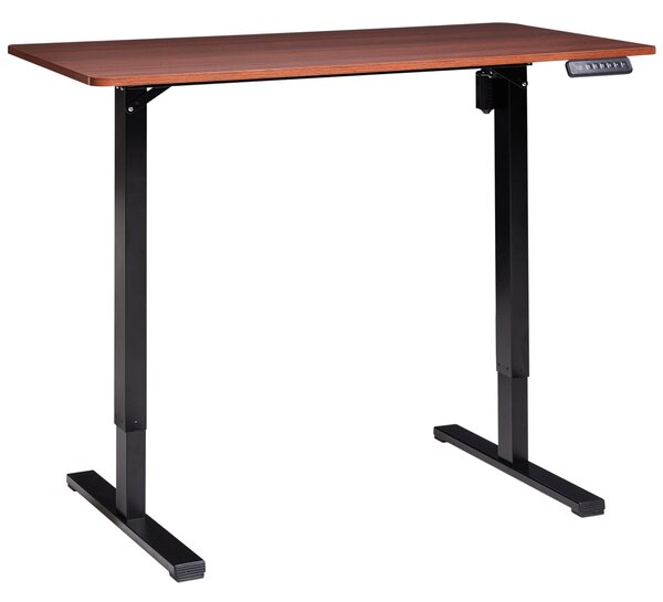 Elektricky výškově nastavitelný pracovní stůl TAVARES Hnědá/Černá 120 cm 60 cm