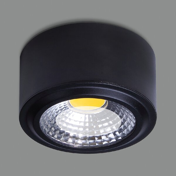 ACB Iluminacion Stropní LED svítidlo STUDIO, ⌀ 12 cm, 12W, CRI90 Barva: Černá, Stmívání, řízení: DALI/PUSH