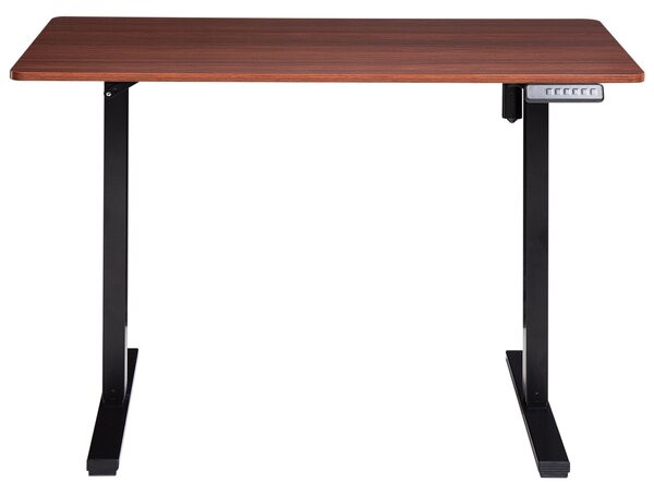 Elektricky výškově nastavitelný pracovní stůl TAVARES Hnědá/Černá 120 cm 60 cm