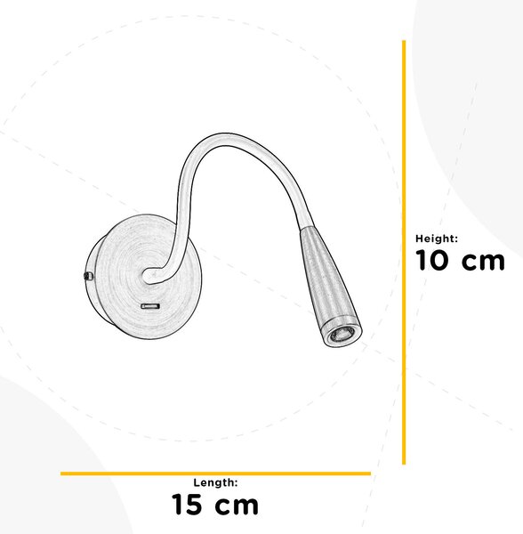 NÁSTĚNNÉ LED SVÍTIDLO, 10/10/15 cm - Online Only svítidla, Online Only