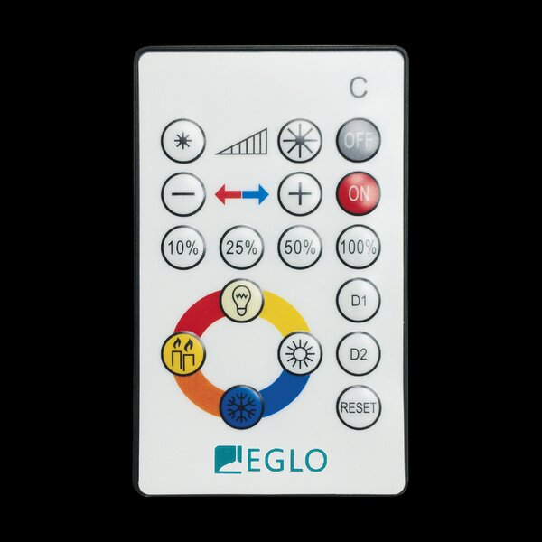 EGLO Smart stropní/nástěnné LED svítidlo Sileras, 2700-6500K Průměr: Ø 45 cm