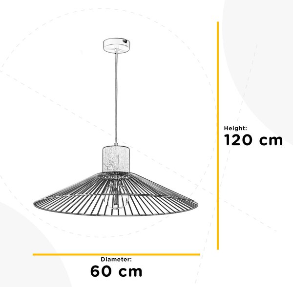 STROPNÍ ZÁVĚSNÉ SVÍTIDLO, 60/60/160 cm - Online Only svítidla, Online Only