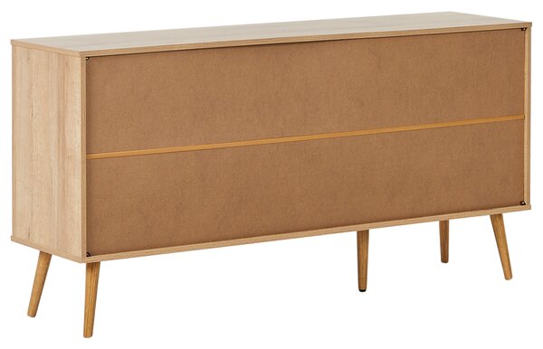 Prosklená komoda ALBANY 150 cm Světle hnědá