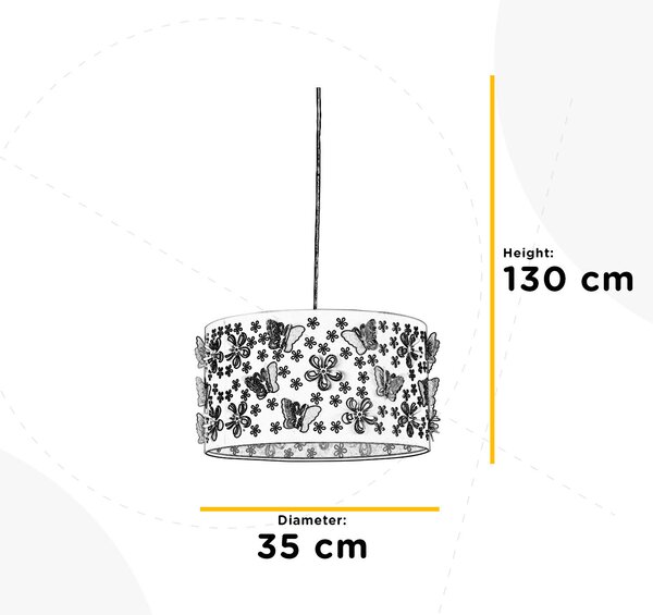 DĚTSKÉ ZÁVĚSNÉ SVÍTIDLO, 35/130 cm - Online Only svítidla, Online Only