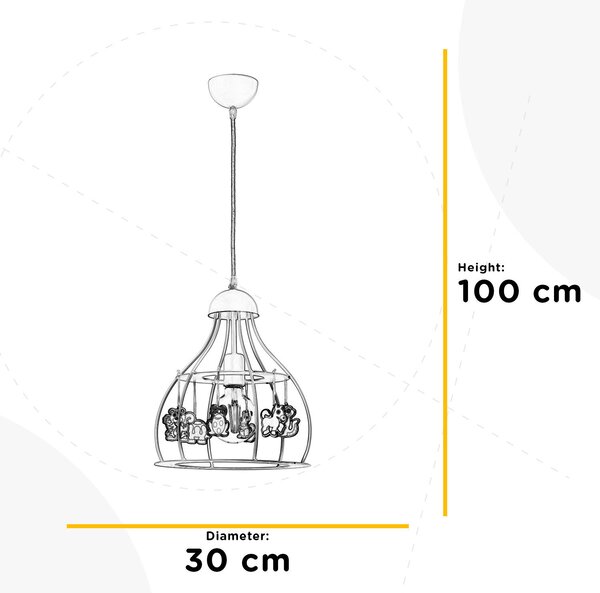 DĚTSKÉ ZÁVĚSNÉ SVÍTIDLO, 30/150 cm - Online Only svítidla, Online Only