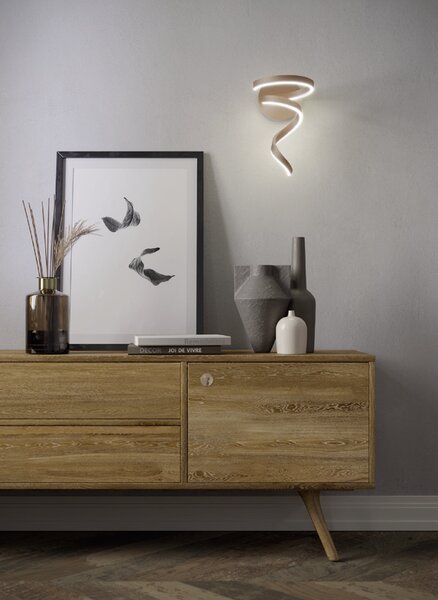 Redo Nástěnné LED svítidlo SCROLL v: 380mm, 15W Barva: Bílá