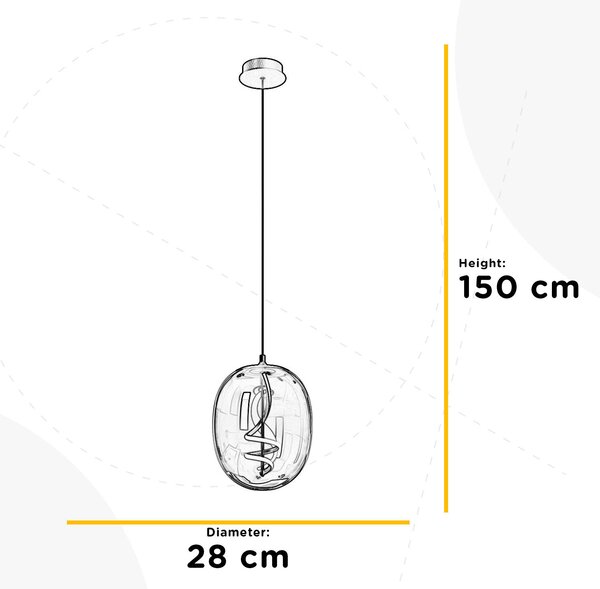 ZÁVĚSNÉ LED SVÍTIDLO, 12 W, 28/28/150 cm - Online Only svítidla, Online Only