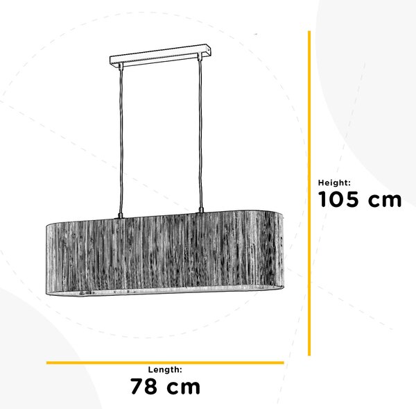 STROPNÍ ZÁVĚSNÉ SVÍTIDLO, 78/22/105 cm - Online Only svítidla, Online Only