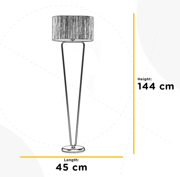 STOJACÍ LAMPA, 45/25/144 cm - Online Only svítidla, Online Only