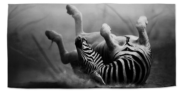 Ručník SABLIO - Válející se zebra 30x50 cm
