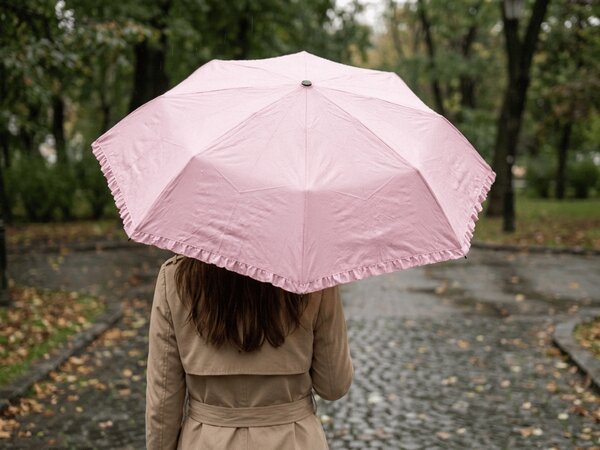 Skládací deštník NORVIA ⌀ 95 cm, růžový