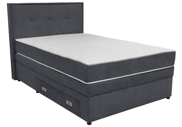 POSTEL BOXSPRING, 120/200 cm, tmavě šedá Hom`in - Jednolůžkové postele