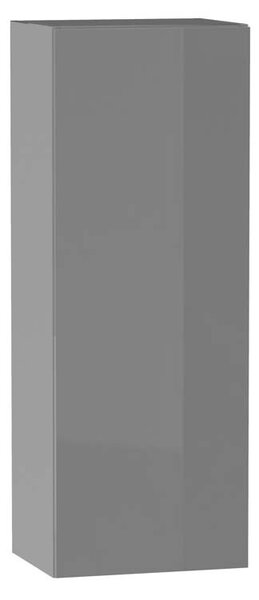 Policová kuchyňská skříňka ADAMA - šířka 40 cm, lesklá šedá / šedá