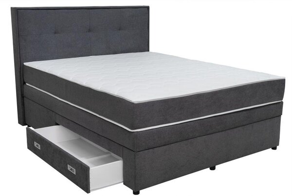 POSTEL BOXSPRING, 160/200 cm, tmavě šedá Hom`in - Manželské postele