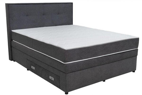 POSTEL BOXSPRING, 160/200 cm, tmavě šedá Hom`in - Manželské postele