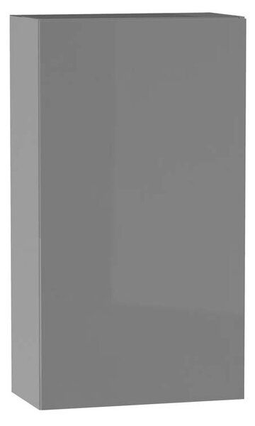 Policová kuchyňská skříňka ADAMA - šířka 60 cm, lesklá šedá / šedá