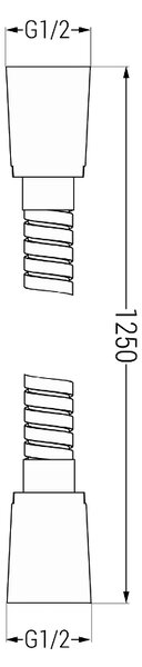 Mexen sprchová hadice 125 cm, zlatá - 79435-50