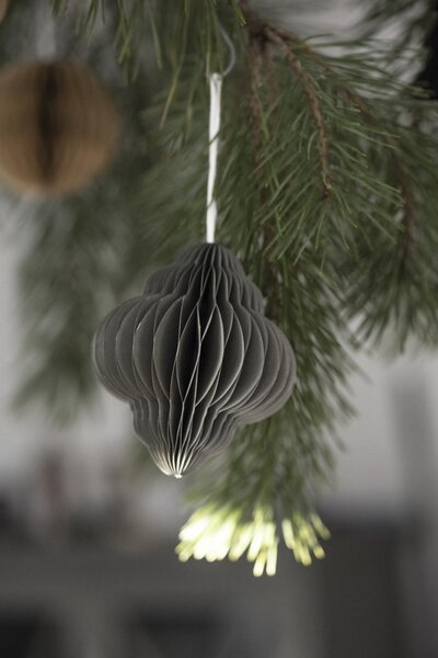 Ib Laursen Papírová ozdoba Folded Paper - Grey IBL225